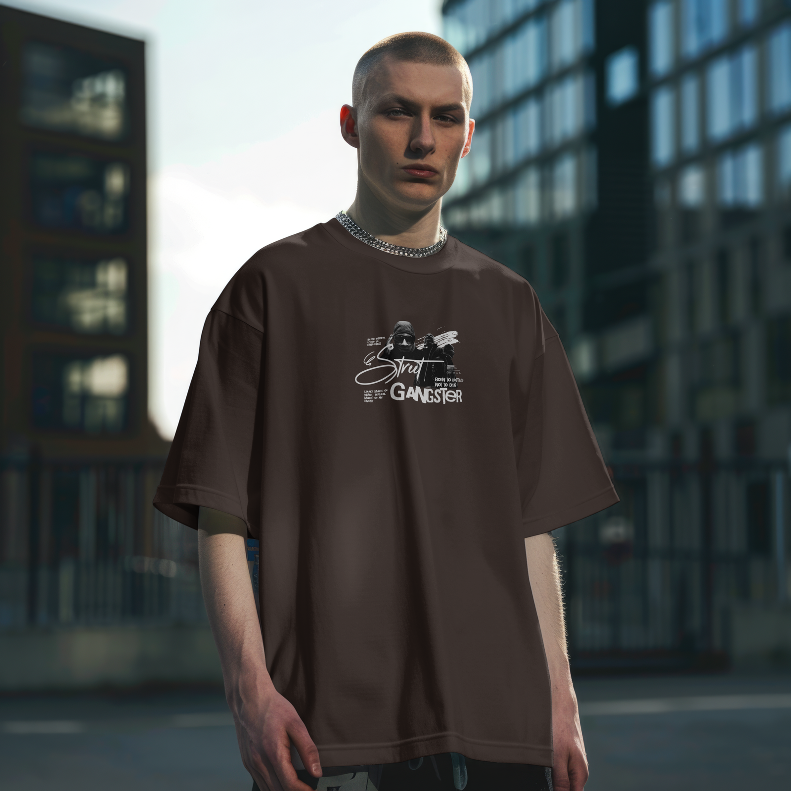 Knock Originals 180 GSM Oversized Premium Cotton T-Shirt — Urban Street Gangster Graphic