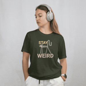 Knock Orignals “Stay Weird” Regular Fit 100% Cotton Unisex T-Shirt — Bold, Artistic & Unapologetically You