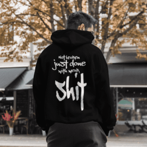 Knock “Done With Weak Sh*t” Hoodie – 350 GSM Premium Heavy Cotton
